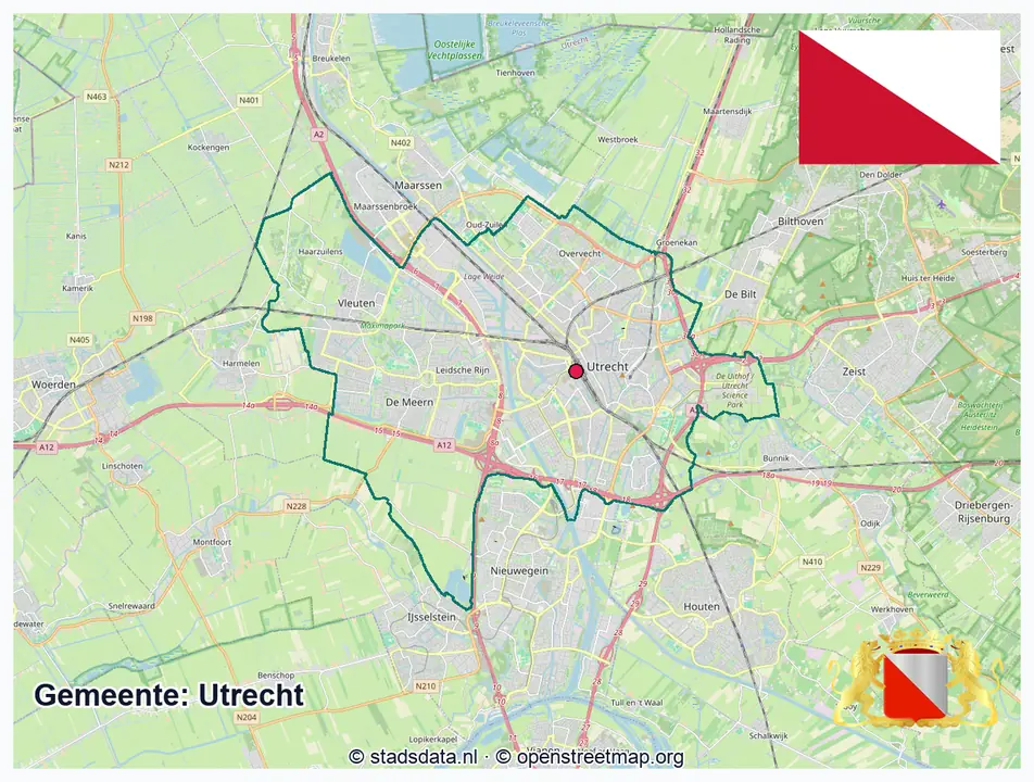 Schematische gemeentegrens Utrecht